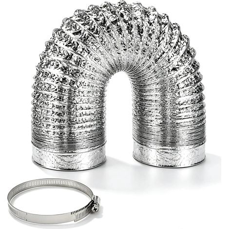 Tuyau d'évacuation d'air Ø 125 mm x 3 m – Flexible gaine en PVC et aluminium (1/5)