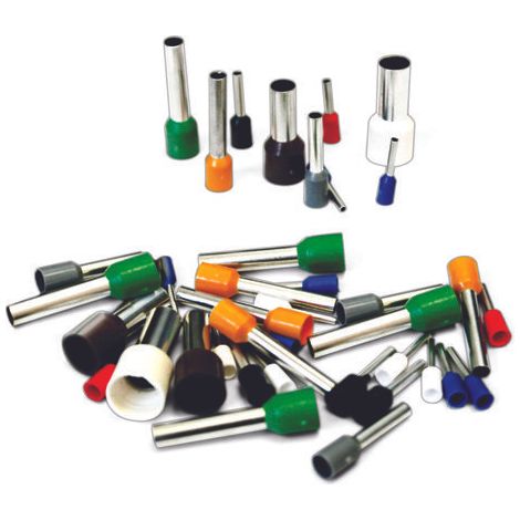 Packung mit 100 Stück Isolierte Crimpspitzen rot 8 mm Electro Dh 31.607/1/8 8430552125234
