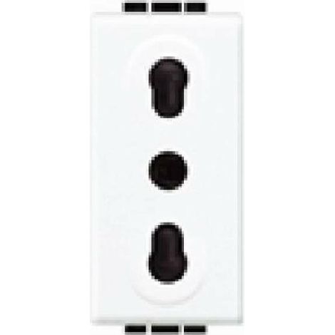 Bticino livinglight presa 2p&43t bipasso bianco n4180 (1/7)
