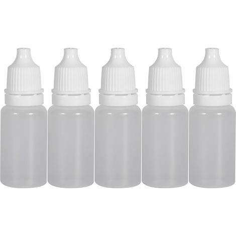 Flacon Vide Squeezable - 10 ml - En Polyéthylène - Pour Liquides Oculaires Et Essences - Lot De 50 Pièces (1/5)