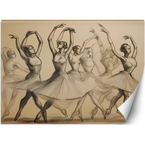 Fototapete Ballerinas tanzen Vintage 150x105 cm (1/5)