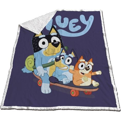 Plaid - Bluey Sur Un Skateboard - 120 cm x 150 cm (1/2)