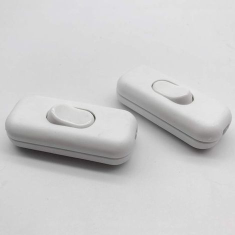2pcs 6A 250V Double Pole Rocker Switch Toggle Switch Dimmer/Light Switch White (1/4)