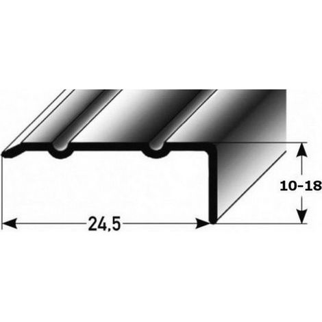 PROVISTON  Treppenkanten- & Winkelprofil  Aluminium  24.5 x 10 x 1000 mm  Silber  Winkelprofil (1/3)