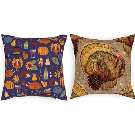 Set mit 2 Halloween-Kissenbezügen, lustige Kissen in Form von Halloween-Logos, die im Dunkeln leuchten (45x45 cm) (1/4)