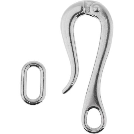 Crochet pélican en acier inoxydable 4"/6" adapté aux rambardes de bateaux (98 mm) (1/4)