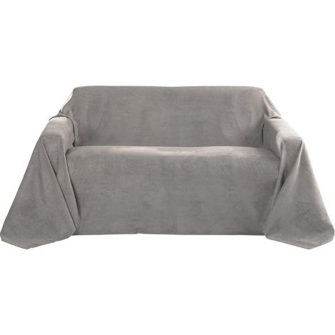 Beautissu Romantica Couverture - Plaid Gris, 280x210x1 cm
