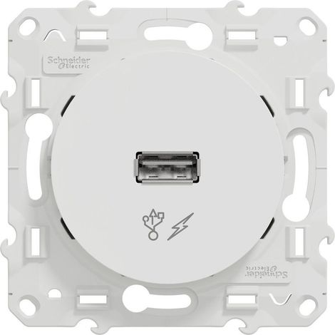Presa USB odace carica diretta 5 volt bianco compatto