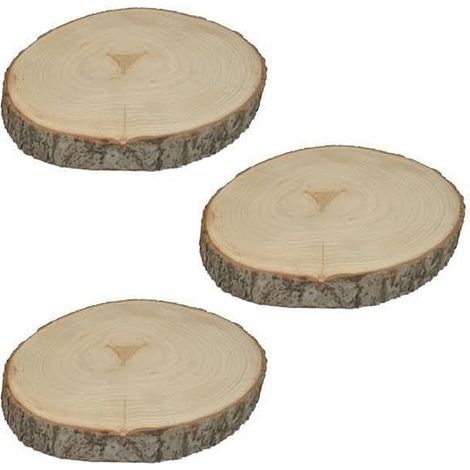Base Rotonda in Legno  d 22  h 2.5 cm Ideale per Decoupage Rustiche Vassoio Sottopiatto Progetti di Fai-da-te (1/4)