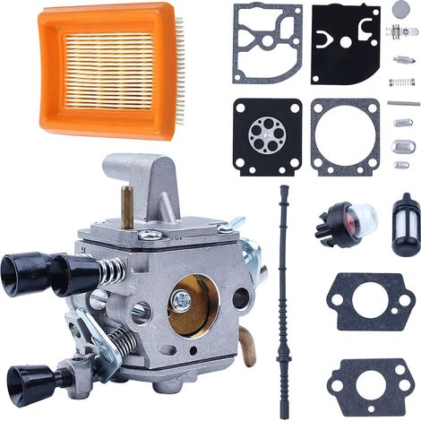Carburetor For Stihl FS120 FS200 FS250 FS300 FS350 w Air Fuel Filter Repair Kit, Carburetor, Air Filter, Fuel Filter, Fuel Line, Carburetor Gasket, Primer Bulb, Carburetor Repair Kit (1/5)