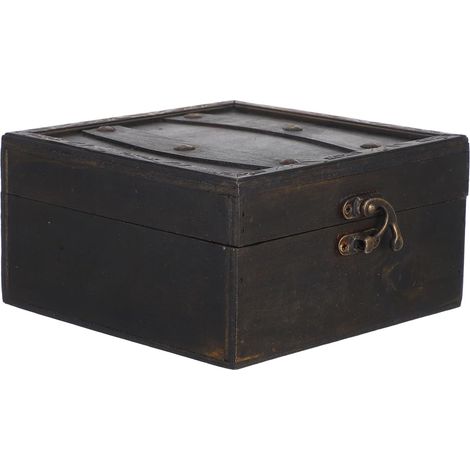 Coffre Bois Vintage Avec Couvercle Pour Ranger Souvenirs Bijoux Et Objets Décoratifs Boîte à Bijoux De Voyage (1/5)