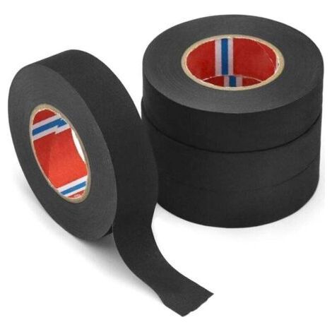4 Pièces Scotch Tissu de Voiture, Ruban Chiffon de Voiture, Ruban Adhésif Isolant électrique Imperméable Haute Température pour Harnais de Cablage Voiture Moto, 19 mm x 20 M