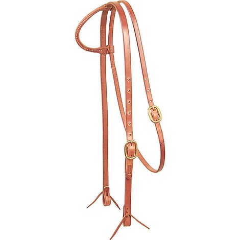Testiera western in cuoio harness con sottogola