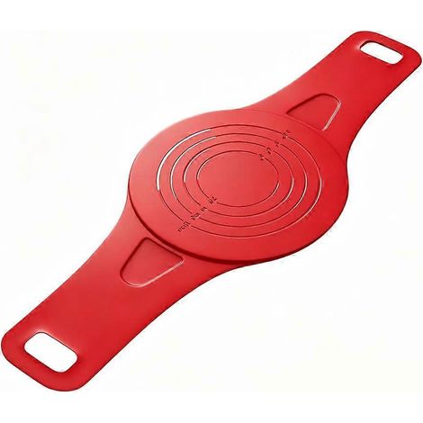 Support à pain en silicone pour cocotte en fonterondantiadhésifrouge. Accessoires de cuisson du pain. (1/5)