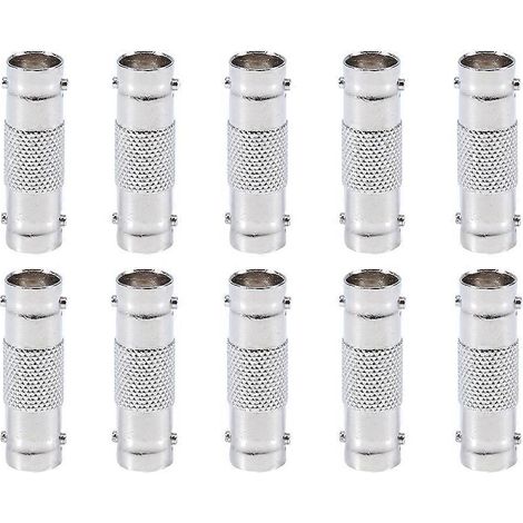 Adaptateur coupleur BNC femelle-femelle 10 paires - Haute qualité pour caméras de vidéosurveillance (1/5)