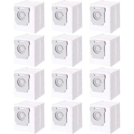 Paquete de 12 bolsas para aspiradora iRobot Roomba i7 i7+ i3 i3+ i4 i4+ i6 i6+ j7 j7+ i8 i8+ S9 S9+ E5 E6 E7, accesorios para bolsas de polvo para aspiradora iRobot Roomba Allen Clean Base