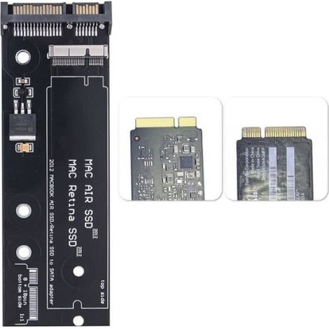Adaptateur Discret 2012 vers SATA 3.0 6Gbps,Carte Riser,Convertisseur,Support Macbook Air Rethr [A734837299] (1/4)