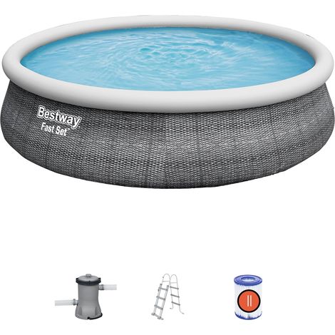 BESTWAY Piscina Bestway fuori terra autoportante fast set 457x107 cm con pompa filtro a cartuccia