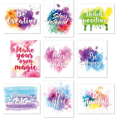 Set de 9 Impressions Murales Inspirantes, 8 x 10 Pouces (1/5)