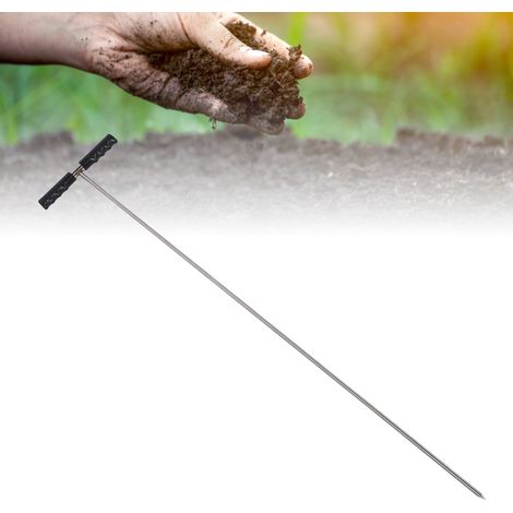 6-teiliges Edelstahl-Bodensonden-Set Verstellbar von 81 bis 122 cm Sondenrohr für Klärgruben und unterirdische Rohre Durchdringende Spitze und rostfreie Oberfläche 25 cm x 122 cm / 972 g (1/5)