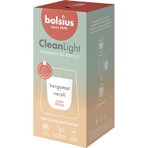 Bolsius Cleanlight Duft-Nachfüller 2er Pack Bergamotte & Neroli (1/3)