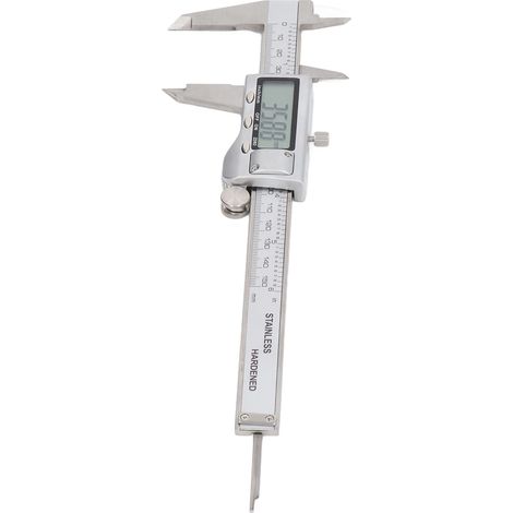 Pied à coulisse électronique numérique en acier inoxydable de haute précision avec pile 0‑150 mm (1/5)