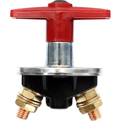 Interruptor de aislamiento de desconexión de fuente de alimentación fija para automóvil de 12V-60V, llave de corte de batería, desconectador de cable para automóvil (multicolor, tamaño único) (1/5)