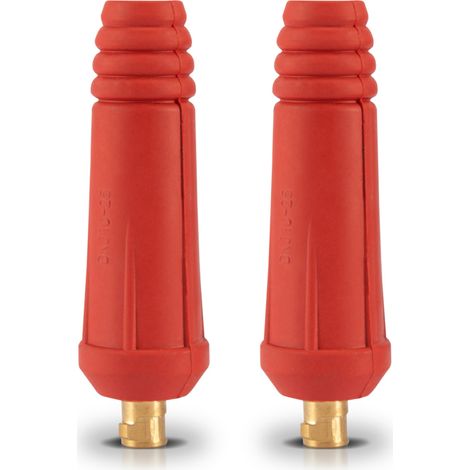 STAHLWERK Set di 2 tappi per cavi di saldatura da 9 mm in ottone 10-25 mm² fino a 200 A