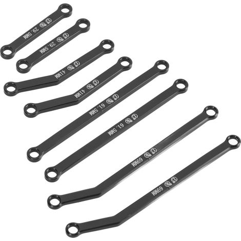 Biellette de direction pour crawler RC AXIAL SCX24 1/24, pièces de rechange noires (1/5)