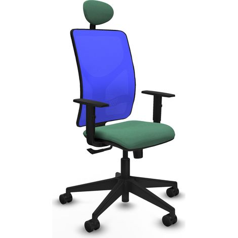 Silla de Oficina con Cabecero Motilla Piqueras y Crespo 1D066N1 Verde Esmeralda