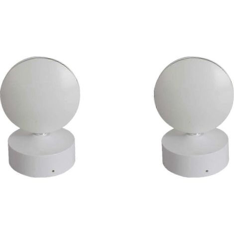 2 x 6 W 360° LED-Lampe, LED-Fensterbank-, Türrahmen- und Wandleuchte, geeignet für Schlafzimmer, Flur, Gang, Bar, Treppe, Weiß, Warmes Licht – JXLGV (1/5)