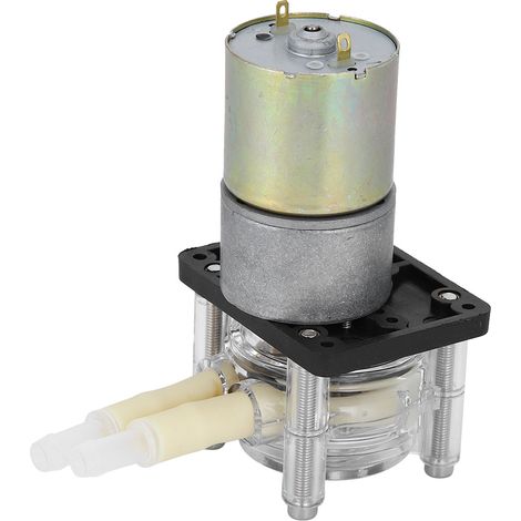 Pompe péristaltique auto-amorçante, cadre de roue en acier inoxydable, tête transparente en polycarbonate, moteur CC (24 V) (1/5)