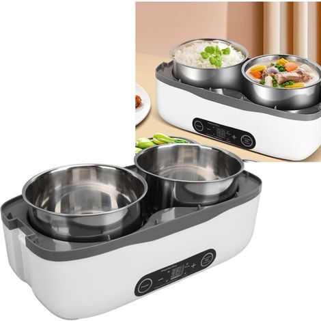 Boîte repas électrique chauffante intelligente avec réservation, brassage portable, récipient individuel en acier inoxydable pour intérieur, pour maison bureau voyage plein air prise EU 220V