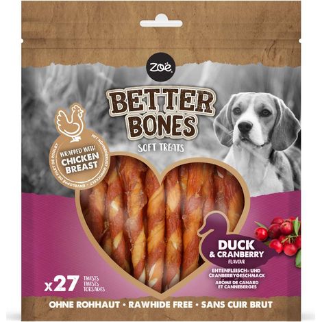 Twists envueltos en pollo para perros Zoë Better Bones Pack de 27