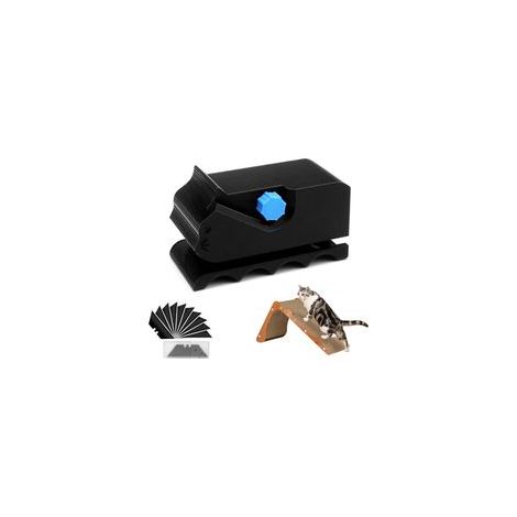 Cutter en Forme de Chat Imprimé 3D, Magnifique Forme de Chat Cutter pour Griffoirs, Noir Coupe-Carton pour Griffoir avec 10 Lames, pour Loisirs Créatifs, Bricolage, Animaux de Compagnie (1/4)