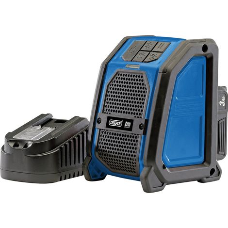 Draper D20 20V Wireless Bluetooth Speaker with 3.0Ah Battery and Charger (1/5)