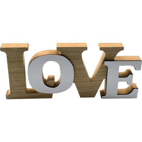 Signe En Bois - Mot Coupe En Bois De Buis - Décoration De Table Pour Anniversaire De Mariage Jour Des Amoureux - HOME FAMILY LOVE LIEBE - 1 Pièce (1/5)