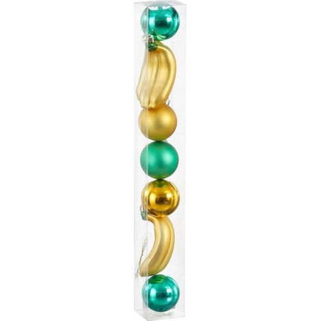 Koopman Weihnachtsornamente goldfarben Set mit 7 Teilen