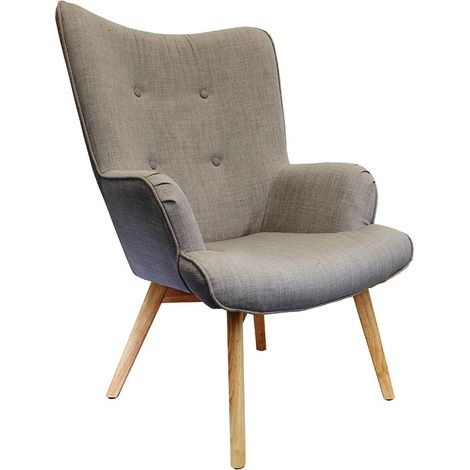 Fauteuil gris 68x99x74 cm