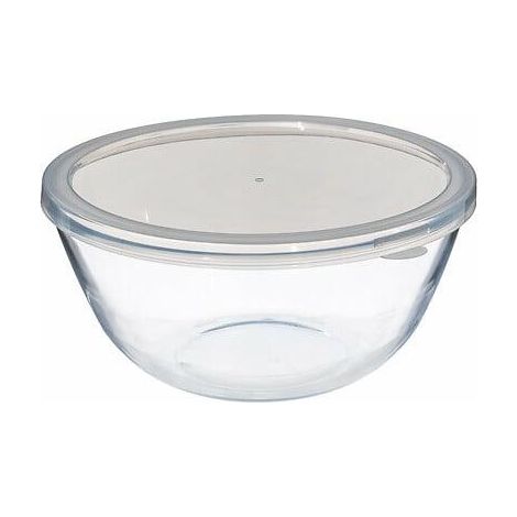 RECIPIENTE DE VIDRIO diámetro 27 cm CON TAPA 4,1 litros (1/5)