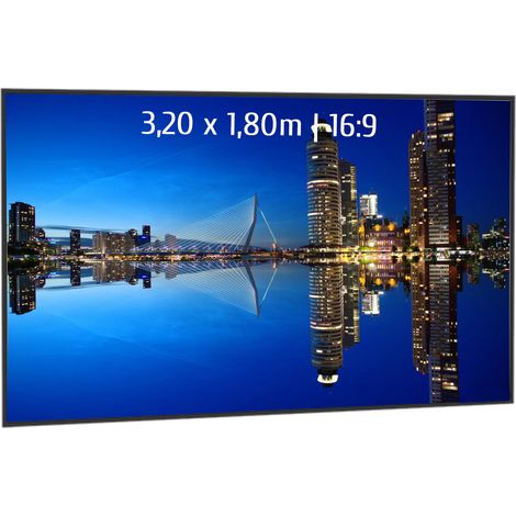 Ecran de projection sur cadre 3,20 x 1,80m - Format 16:9 - Cadre extra-fin