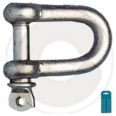 cf 2 pcs manille droite U en acier galvanisA pince de fermeture A pression pour cA bles de 8 mm