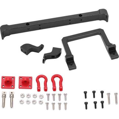 Pare-chocs avant en alliage d'aluminium pour MN D90 99s, pièces de rechange et accessoires pour voiture RC 1/10, couleur noire. (1/5)