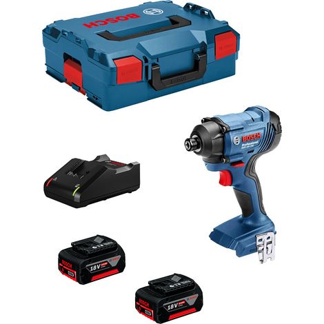 Bosch – Visseuse à chocs 18V avec 2 batteries 5.0Ah – Couple élevé pour applications exigeantes – Coffret L-Boxx inclus