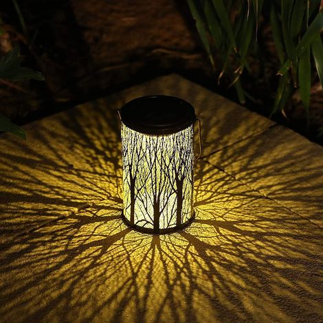 2 Lampes solaires squelette étanches lumière chaude automatique pour jardin allée terrasse cour extérieur (1/5)