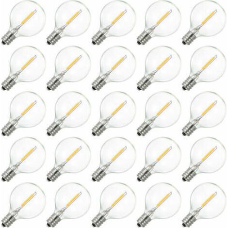 LED-Glühbirne G40, AC230V, E12-Sockel, wasserdicht IP44, warmweiß, ideal für Heimdekoration, Partys und Hochzeiten. (1/5)