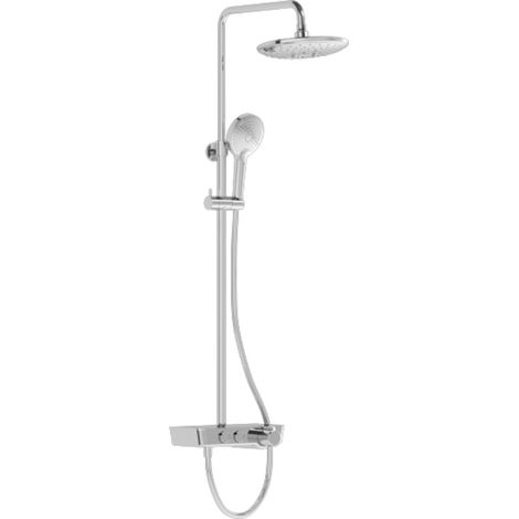 Colonna doccia termostatica rotonda AQUACONTROL CHARM 240 2F con ripiano integrato, cromato (A47203EXP)