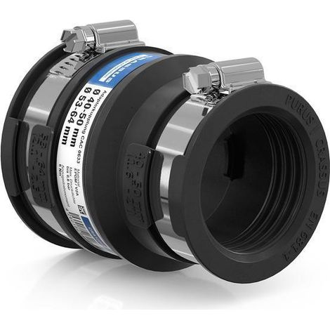 CR Adapterkupplung CAC 0633, bis 0,6 bar (53-64mm auf 40-50mm), EPDM / V2A (1/3)