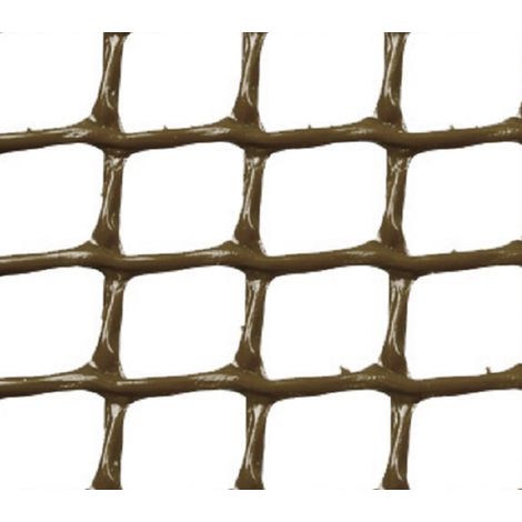 MALLA PLASTICA CUADRADA 1x1 cm MARRÓN  1x5m -