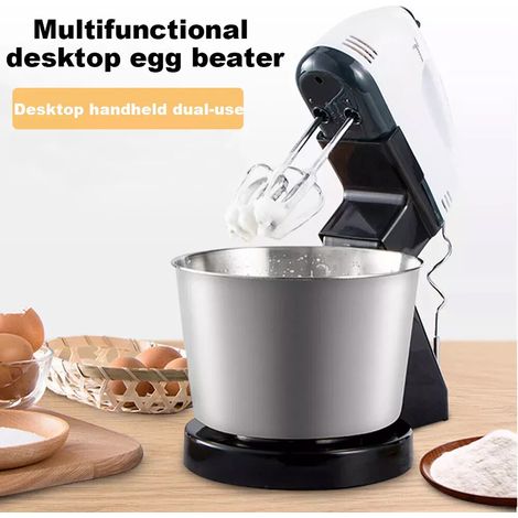 Robot Mixeur sur Pied 100W - Bol Inox 2L - 7 Vitesses - Hooks et Fouets Inclus - Certifié CE - Plug US (1/5)